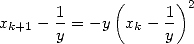       1      (     1)2
xk+1- y-= - y xk - y-
