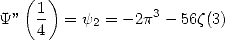    ( )
    1             3
Y”  4  = y2 = -2p  - 56z(3)
