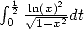  integral  12 l V~ n(x)2
 0  1-x2dt  