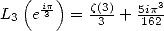   (   )
L3 e ip3- = z(3) + 5ip3
           3    162   