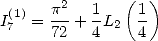        2      (  )
I(17)=  p-+ 1 L2  1
      72  4     4