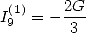 I(91) = -2G-
        3
